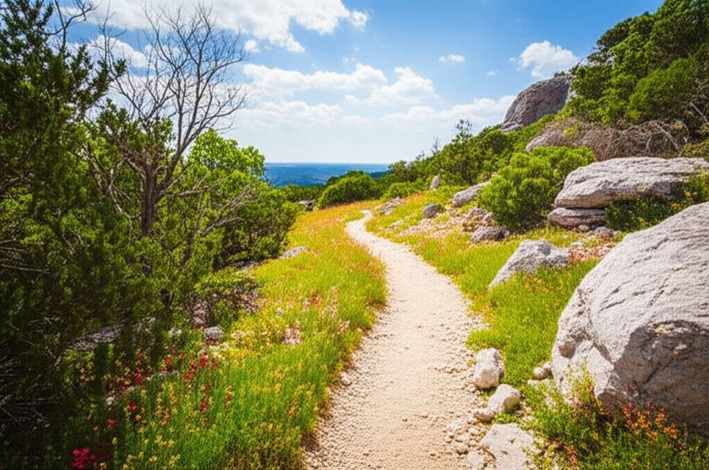Generate a high-quality, relevant image prompt for an article about: Best Hiking Spots In Texas: Ama