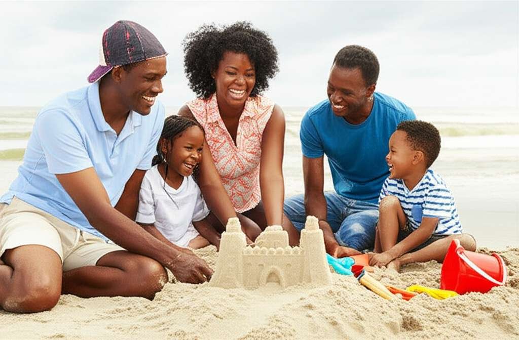 Generate a high-quality, relevant image prompt for an article about: Best Family Vacation Spots In T