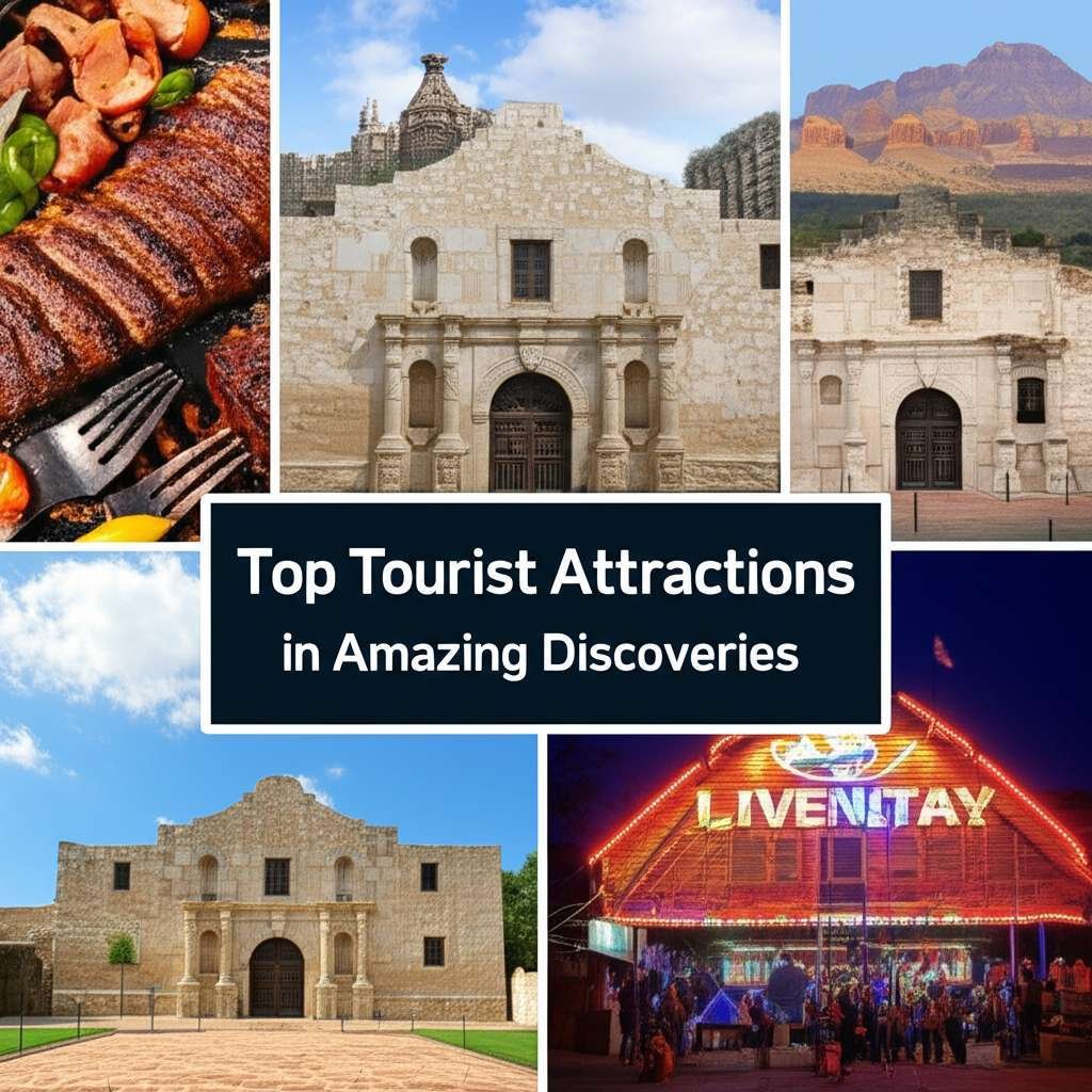 Generate a high-quality, relevant image prompt for an article about: Top Tourist Attractions in Texa
