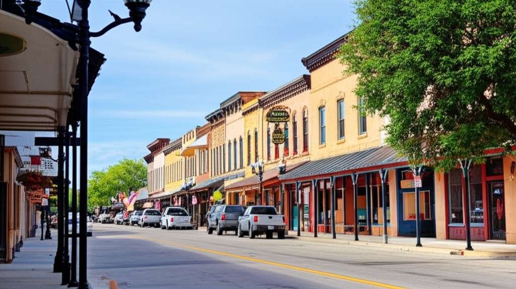 Generate a high-quality, relevant image prompt for an article about: Beautiful Small Towns In Texas: