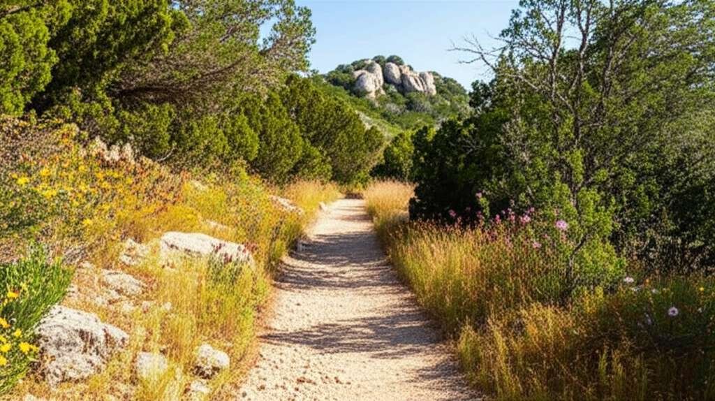 Generate a high-quality, relevant image prompt for an article about: Best Hiking Spots in Texas: Ama