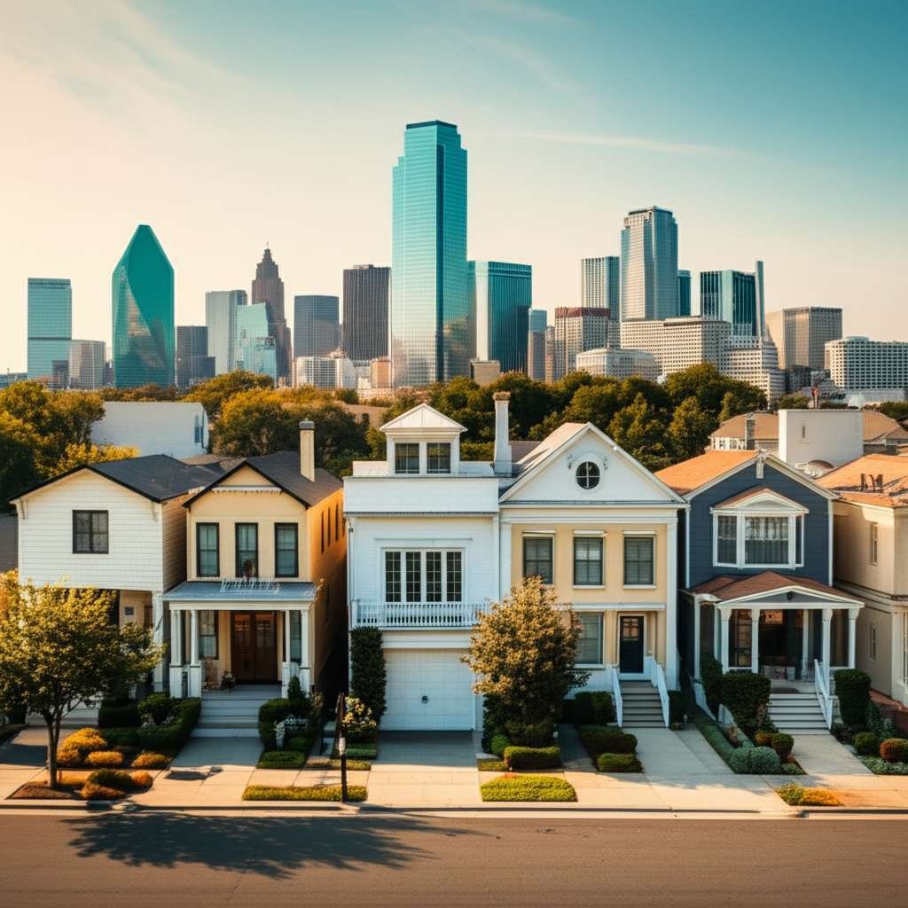 Generate a high-quality, relevant image prompt for an article about: Best Dallas Neighborhoods: Amaz