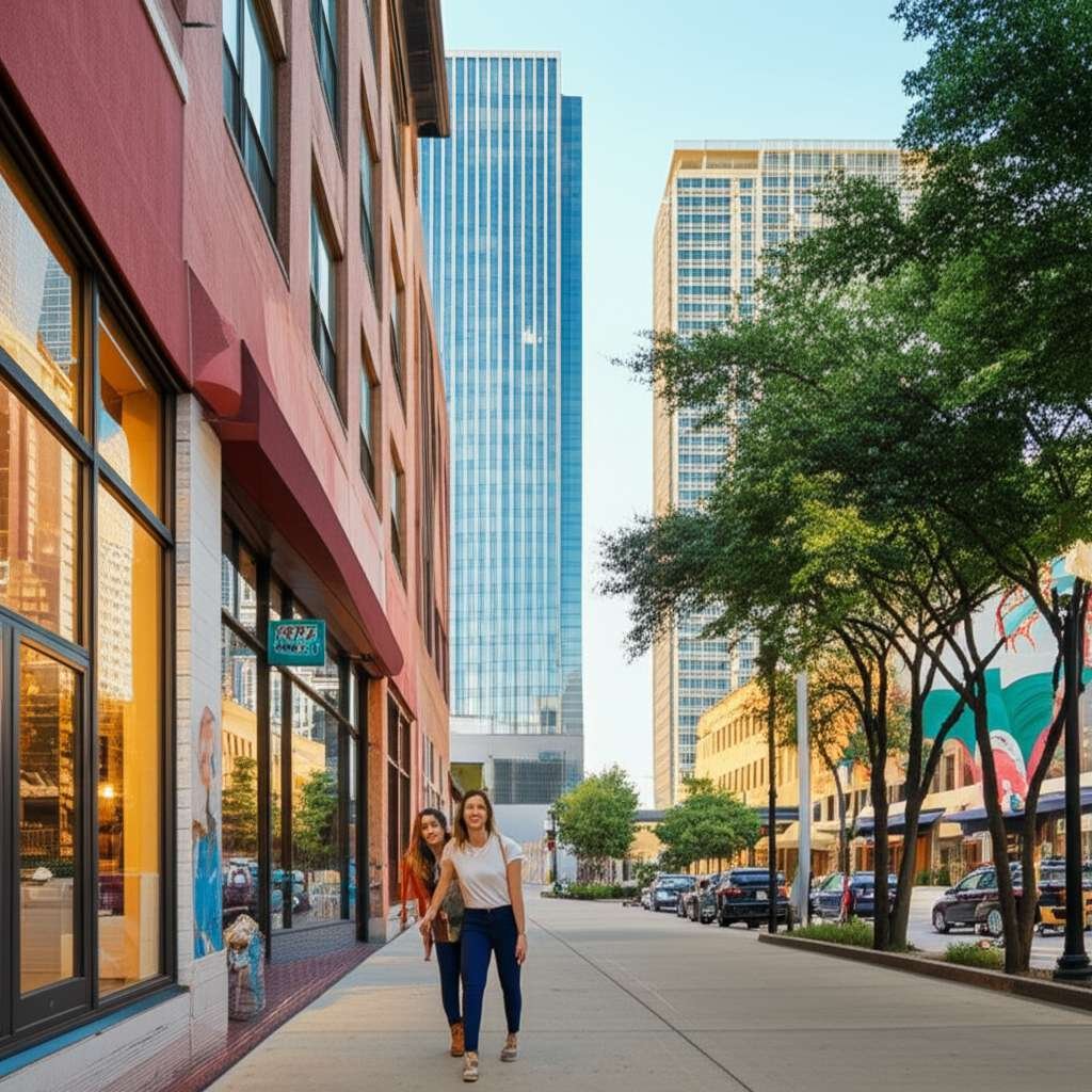 Generate a high-quality, relevant image prompt for an article about: Things To Do In Uptown Dallas: