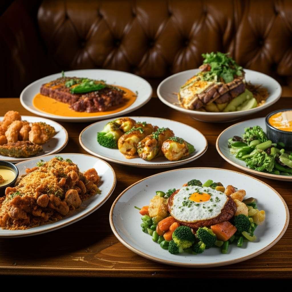 Generate a high-quality, relevant image prompt for an article about: Places to Eat in Dallas: Amazin