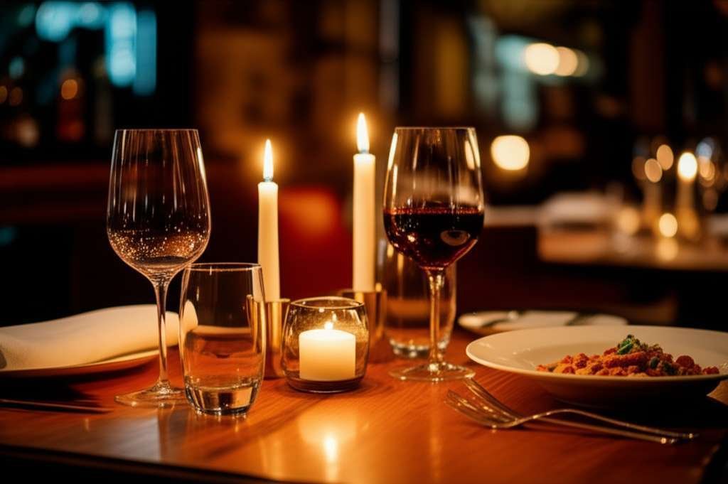 Generate a high-quality, relevant image prompt for an article about: Romantic Restaurants In Dallas: