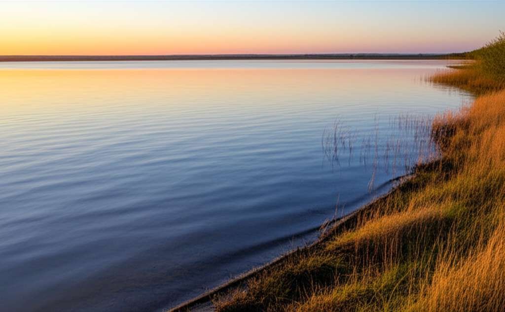 Generate a high-quality, relevant image prompt for an article about: 6 Lakes In North Dakota: Stunni