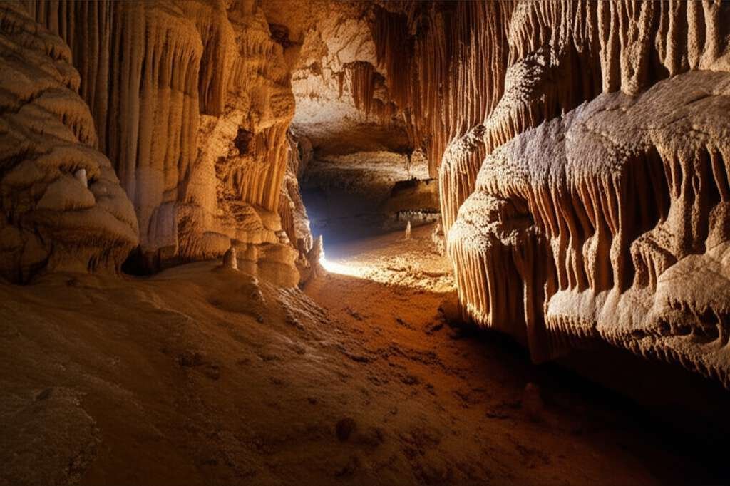 Generate a high-quality, relevant image prompt for an article about: 5 Caves in North Dakota: Amazin