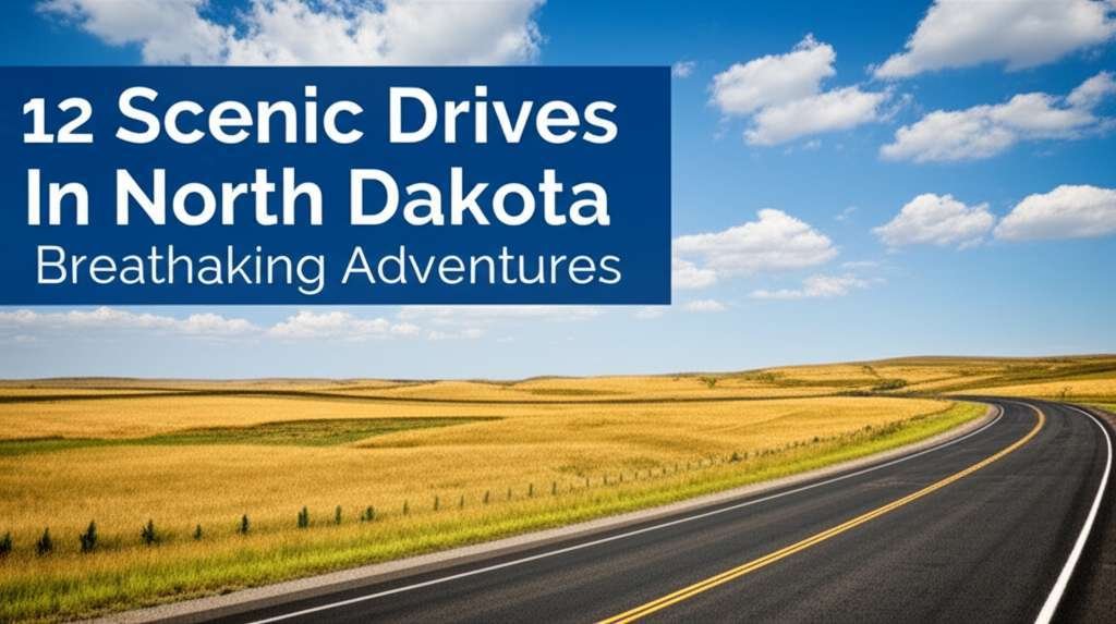 Generate a high-quality, relevant image prompt for an article about: 12 Scenic Drives In North Dakot
