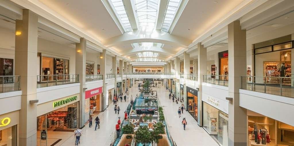 Generate a high-quality, relevant image prompt for an article about: 9 Amazing Shopping Malls In Nor