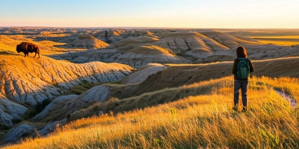 Generate a high-quality, relevant image prompt for an article about: 15 Free North Dakota Adventures