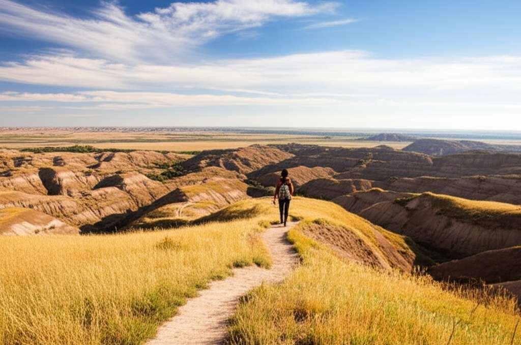 Generate a high-quality, relevant image prompt for an article about: 15 Free North Dakota Adventures