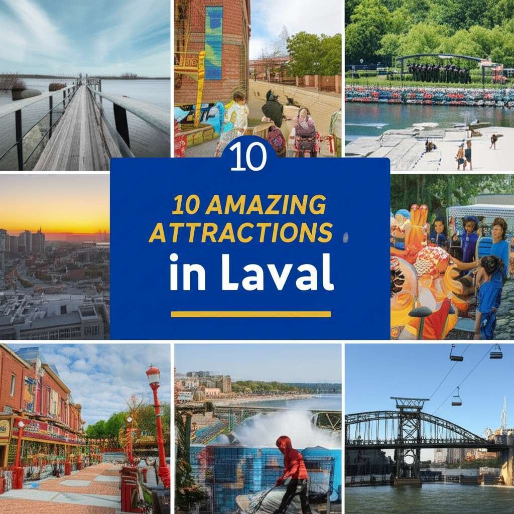 Generate a high-quality, relevant image prompt for an article about: 10 Amazing Attractions in Laval