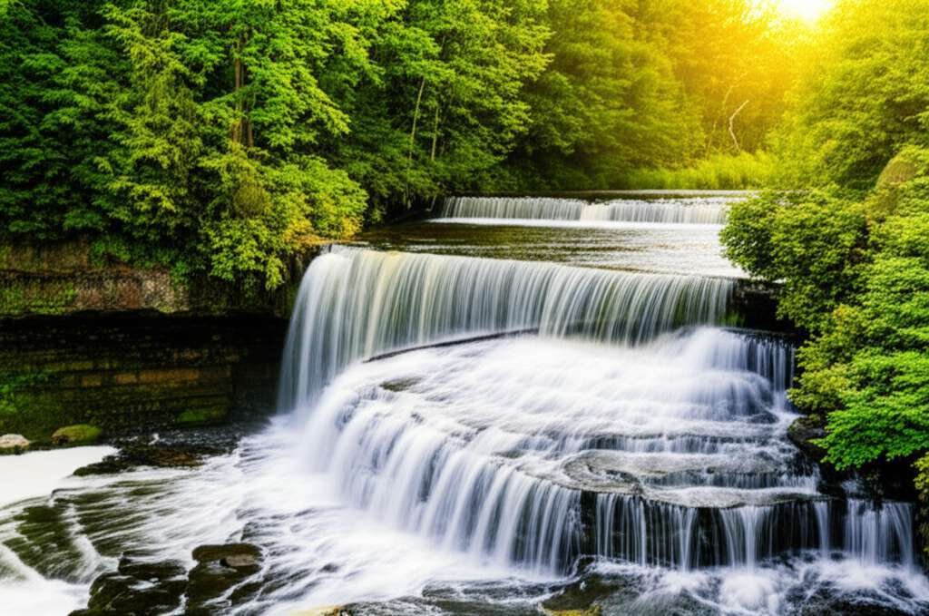 Generate a high-quality, relevant image prompt for an article about: 7 Waterfalls Near Laval: Stunni