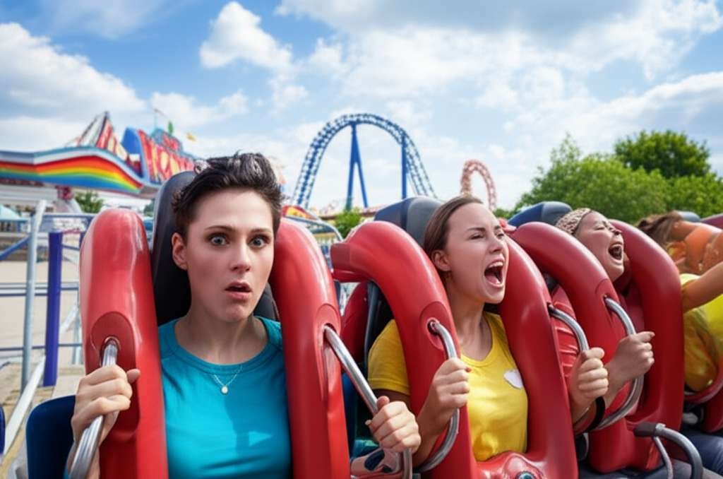 Generate a high-quality, relevant image prompt for an article about: 12 Amusement Parks Near Laval: