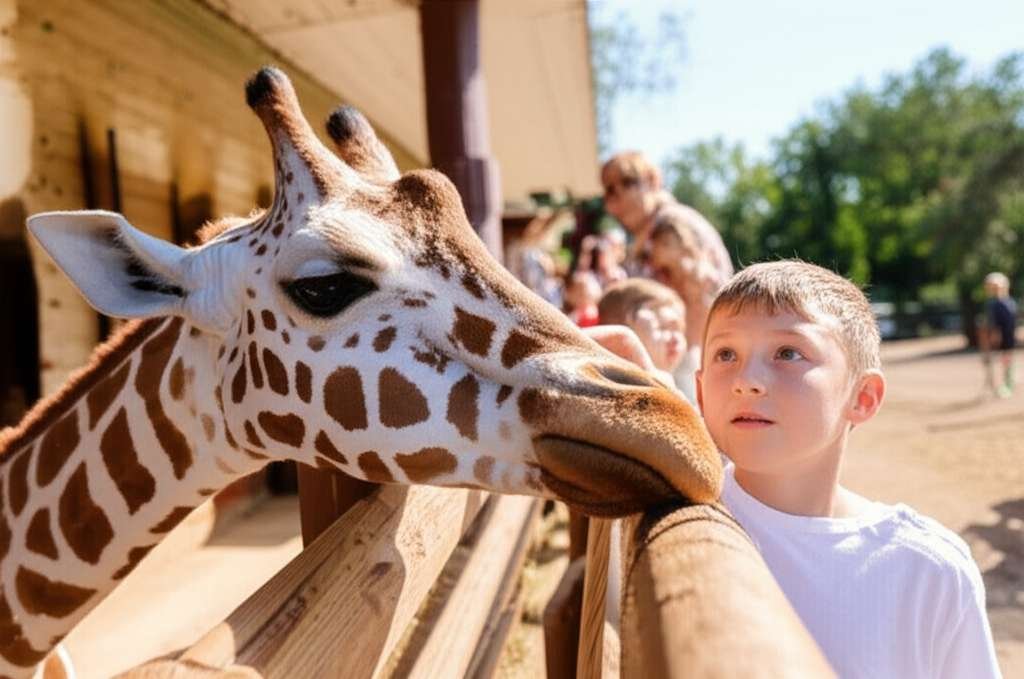 Generate a high-quality, relevant image prompt for an article about: 10 Zoos Near Laval: Amazing Ani