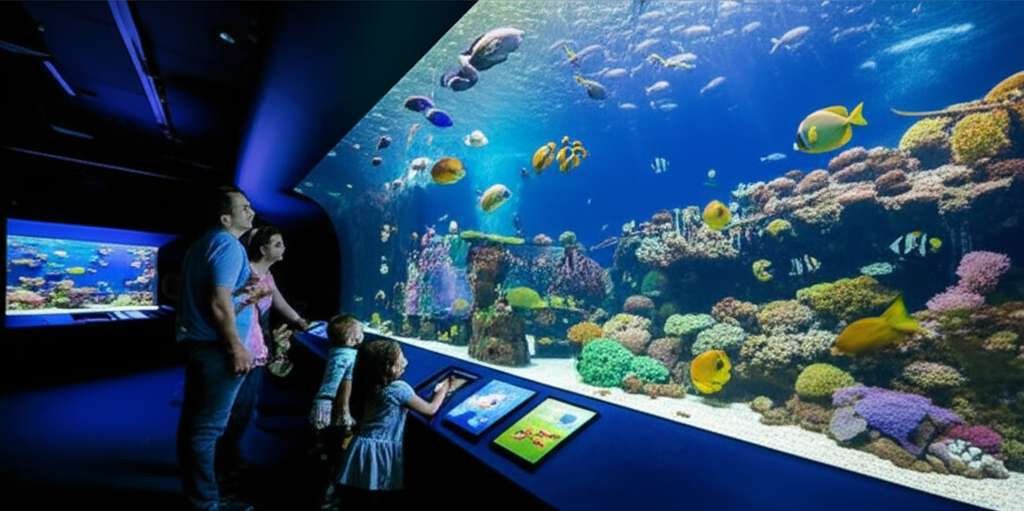 Generate a high-quality, relevant image prompt for an article about: 7 Aquariums Near Laval: Amazing