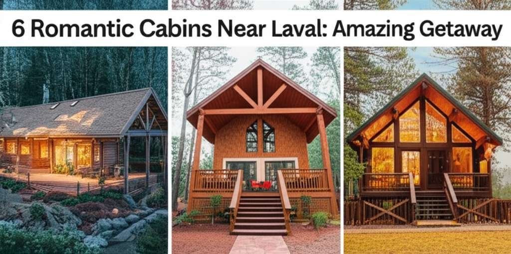 Generate a high-quality, relevant image prompt for an article about: 6 Romantic Cabins Near Laval: A