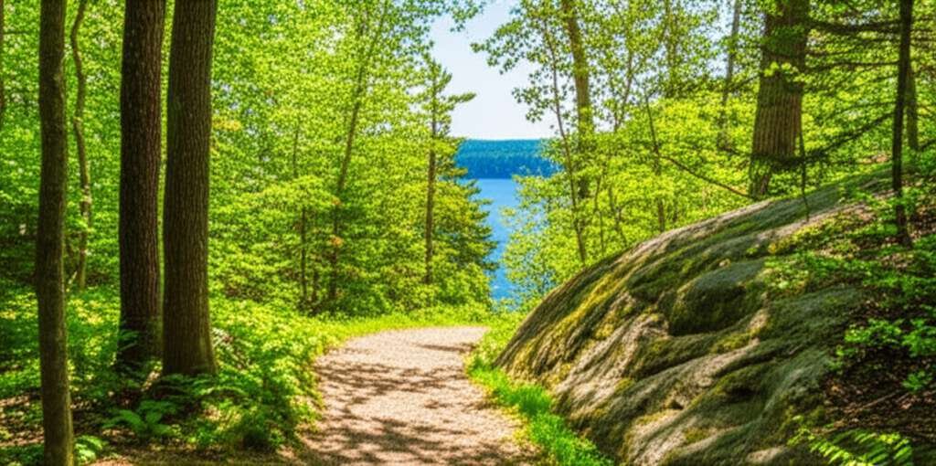 Generate a high-quality, relevant image prompt for an article about: 8 Provincial Parks Near Laval: