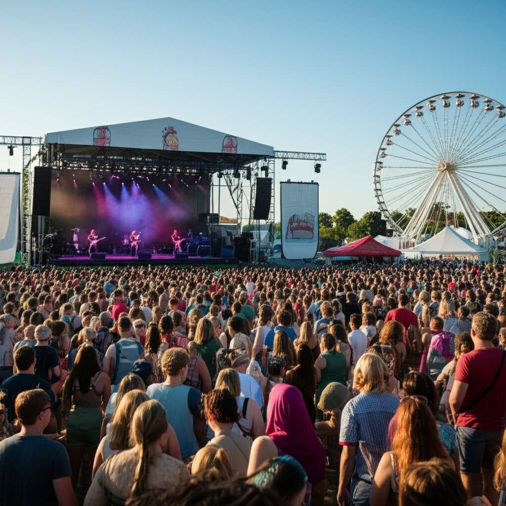 Generate a high-quality, relevant image prompt for an article about: 9 Music Festivals In Laval: Ama