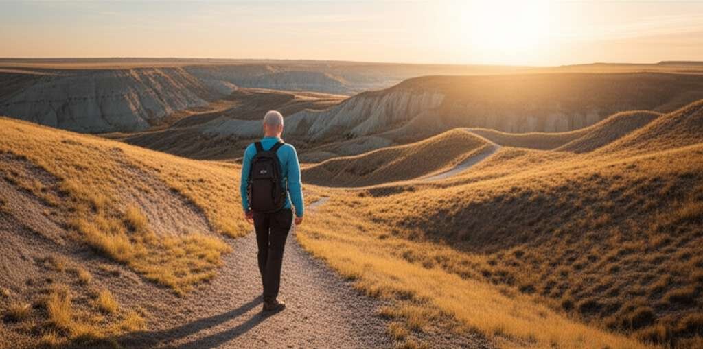 Generate a high-quality, relevant image prompt for an article about: 12 Hiking Trails in Lethbridge: