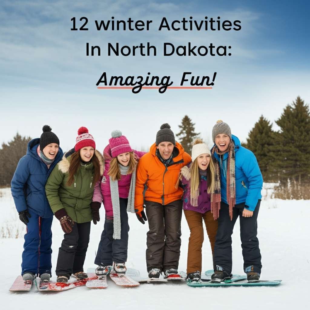 Generate a high-quality, relevant image prompt for an article about: 12 Winter Activities In North D