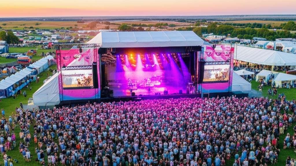 Generate a high-quality, relevant image prompt for an article about: 9 Music Festivals In North Dako