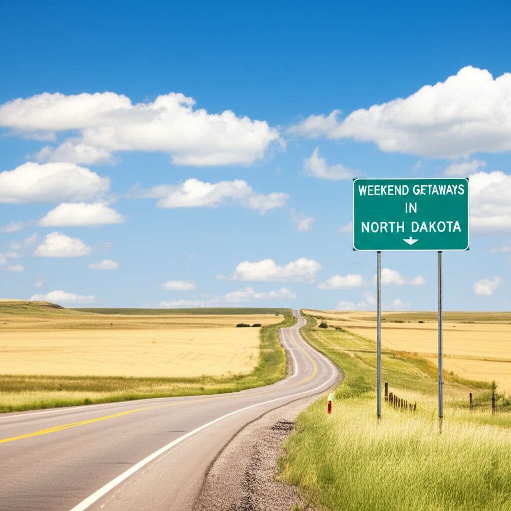 Generate a high-quality, relevant image prompt for an article about: 10 Weekend Getaways In North Da