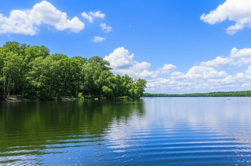 Generate a high-quality, relevant image prompt for an article about: 6 Lakes In Ohio: Stunning Getaw