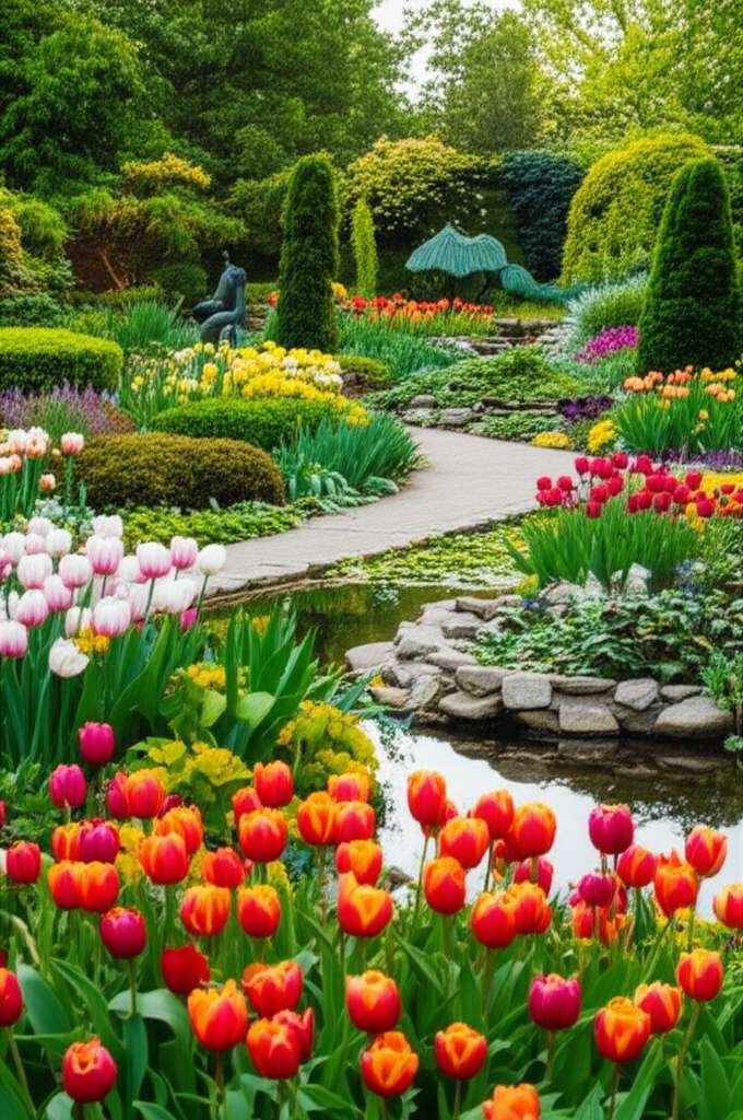 Generate a high-quality, relevant image prompt for an article about: 8 Gardens in Ohio: Amazing Esca