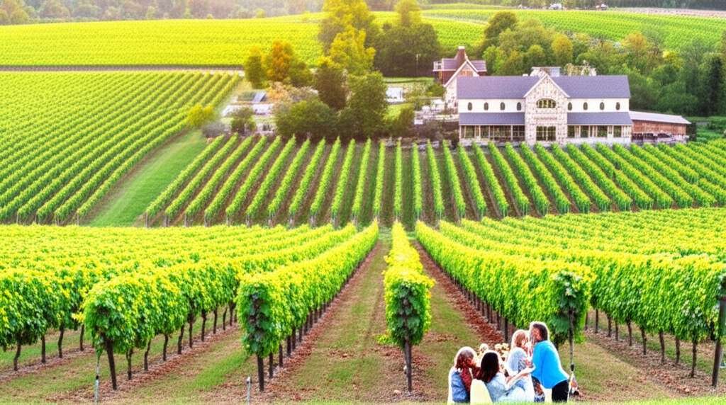 Generate a high-quality, relevant image prompt for an article about: 6 Wineries in Ohio: Amazing Get