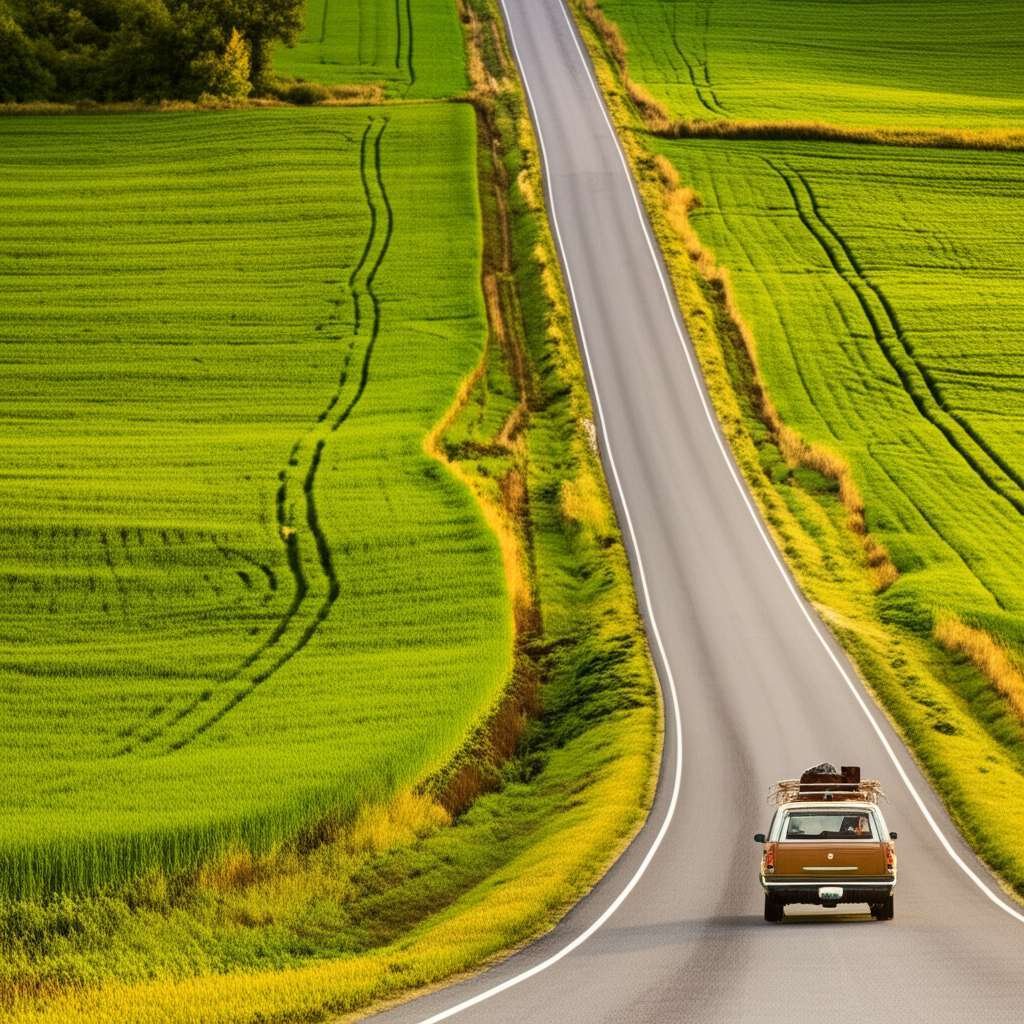 Generate a high-quality, relevant image prompt for an article about: 10 Road Trips In Ohio: Amazing