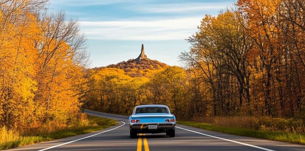 Generate a high-quality, relevant image prompt for an article about: 10 Road Trips In Ohio: Amazing