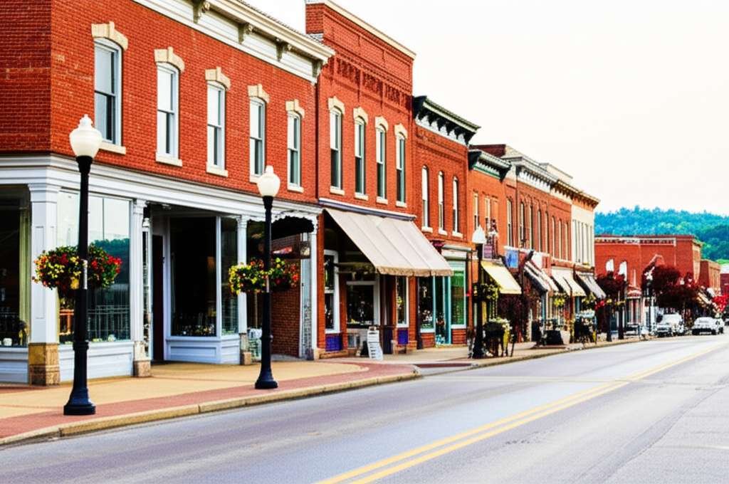 Generate a high-quality, relevant image prompt for an article about: 10 Small Towns In Ohio: Amazing