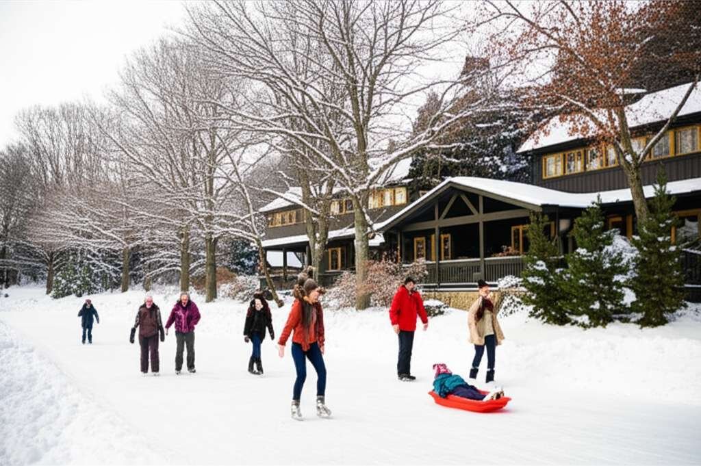 Generate a high-quality, relevant image prompt for an article about: 12 Winter Activities In Ohio: A