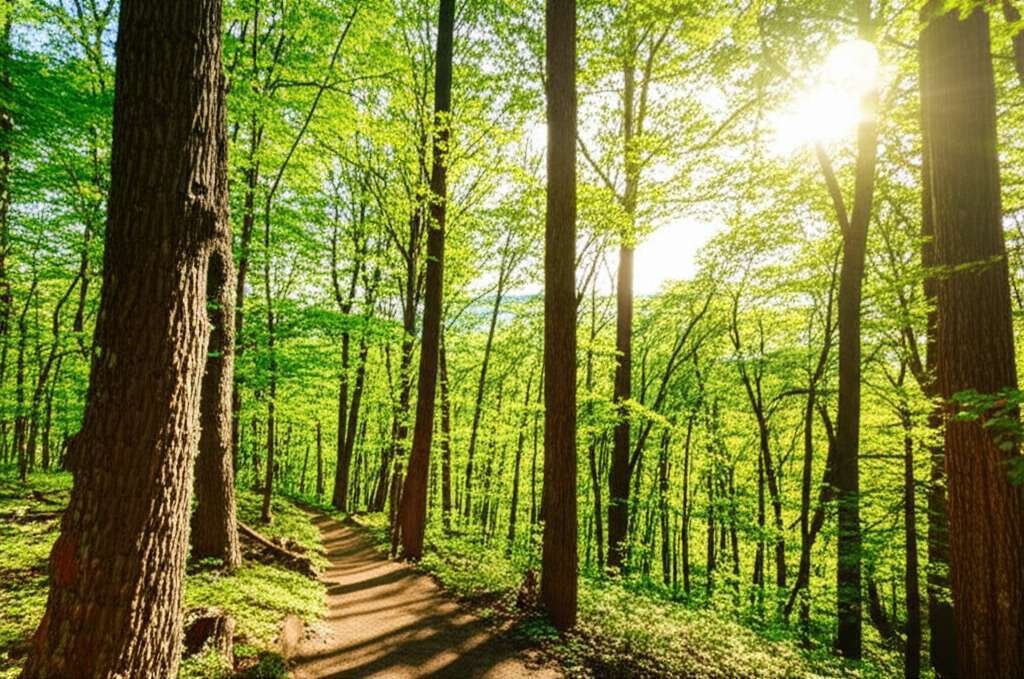 Generate a high-quality, relevant image prompt for an article about: 8 Ohio National Forests: Amazin