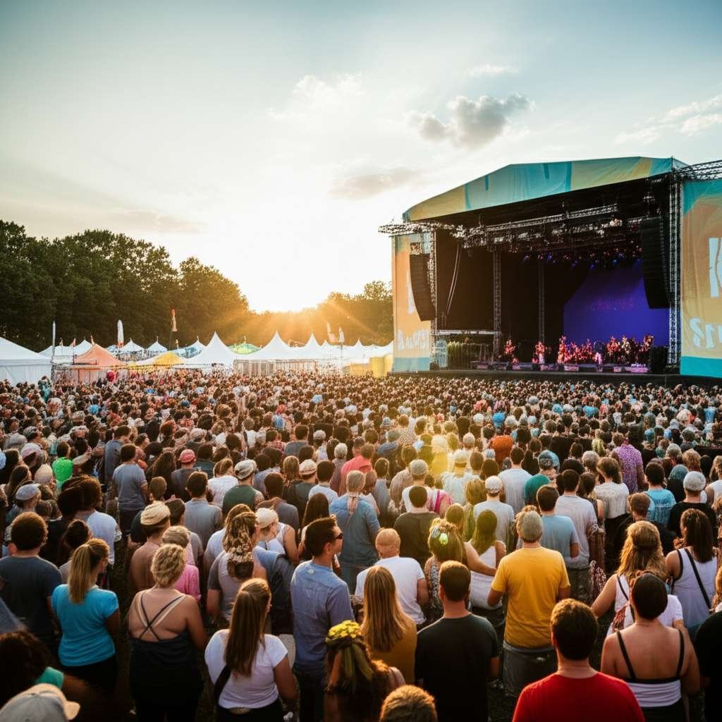 Generate a high-quality, relevant image prompt for an article about: 9 Music Festivals in Ohio: Amaz