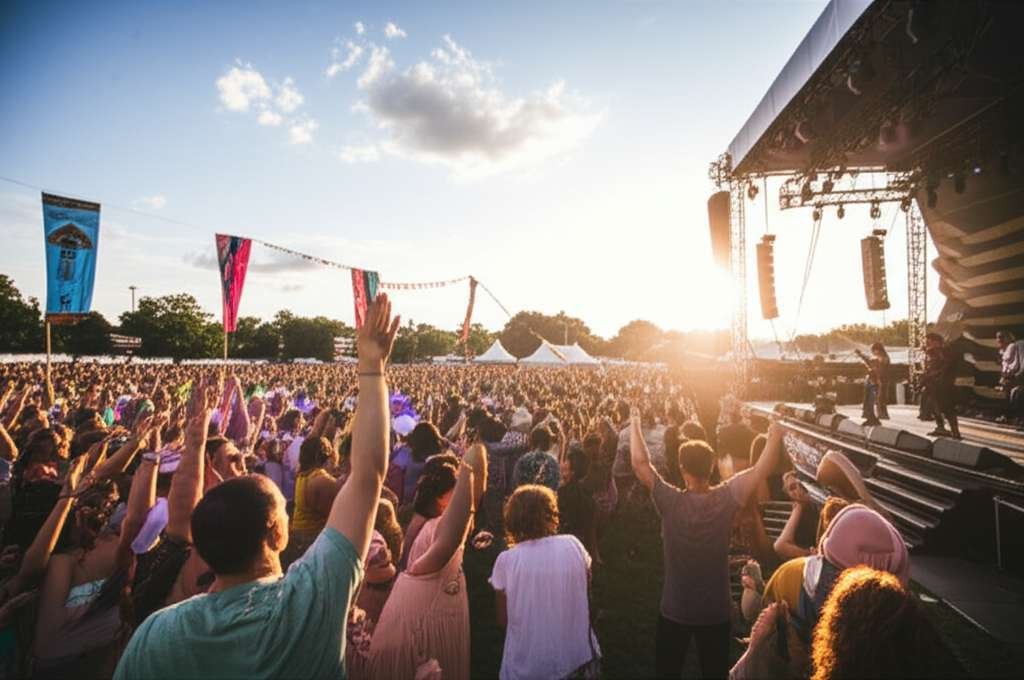 Generate a high-quality, relevant image prompt for an article about: 9 Music Festivals in Ohio: Amaz