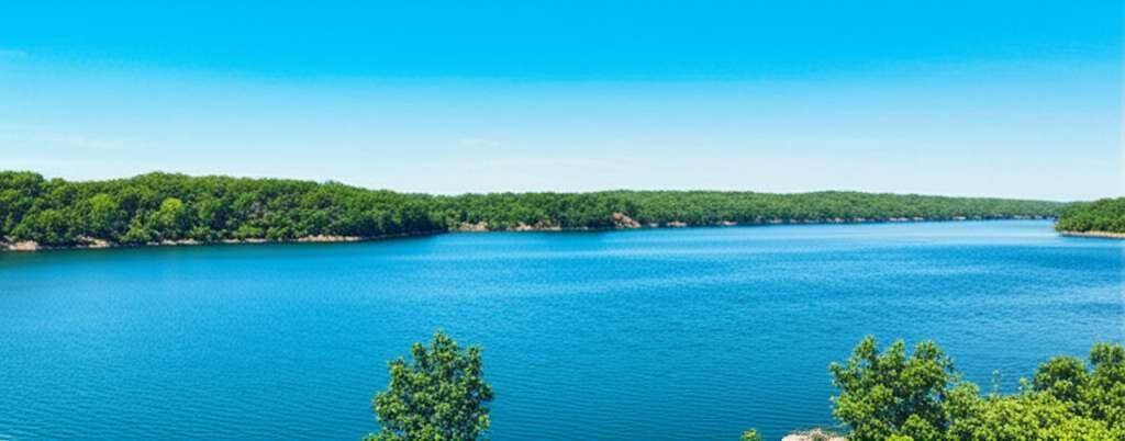 Generate a high-quality, relevant image prompt for an article about: 8 Lakes in Oklahoma: Stunning E