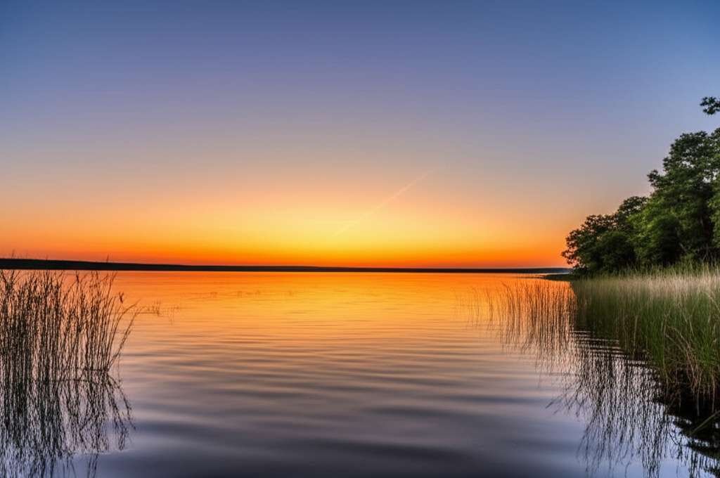 Generate a high-quality, relevant image prompt for an article about: 8 Lakes in Oklahoma: Stunning E