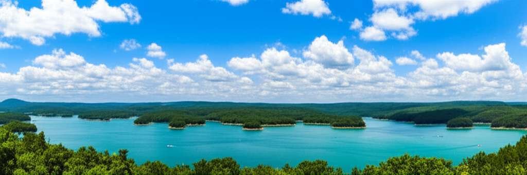 Generate a high-quality, relevant image prompt for an article about: 8 Lakes In Oklahoma: Stunning G