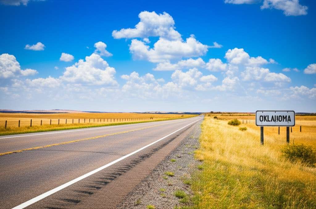 Generate a high-quality, relevant image prompt for an article about: 10 Road Trips In Oklahoma: Amaz