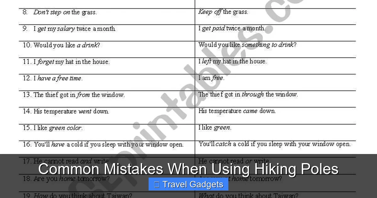 Common Mistakes When Using Hiking Poles