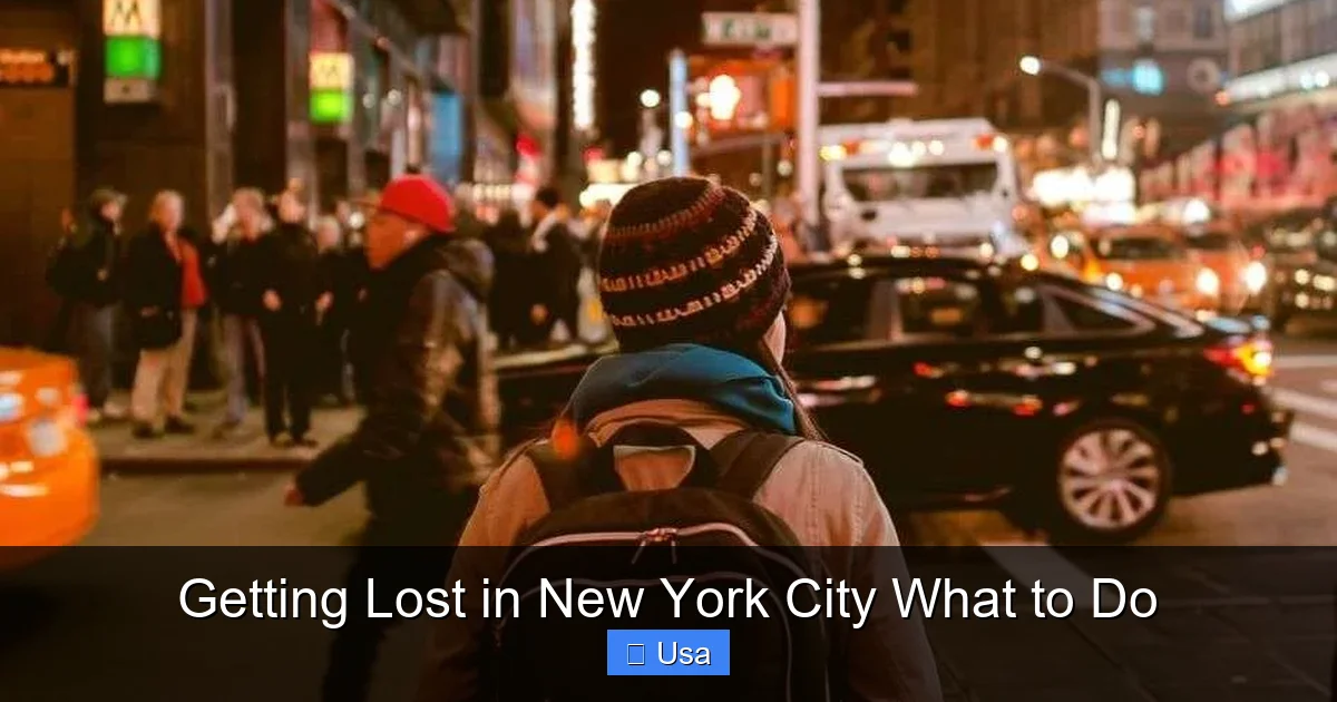 Getting Lost in New York City What to Do