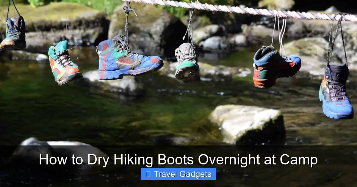 How to Dry Hiking Boots Overnight at Camp