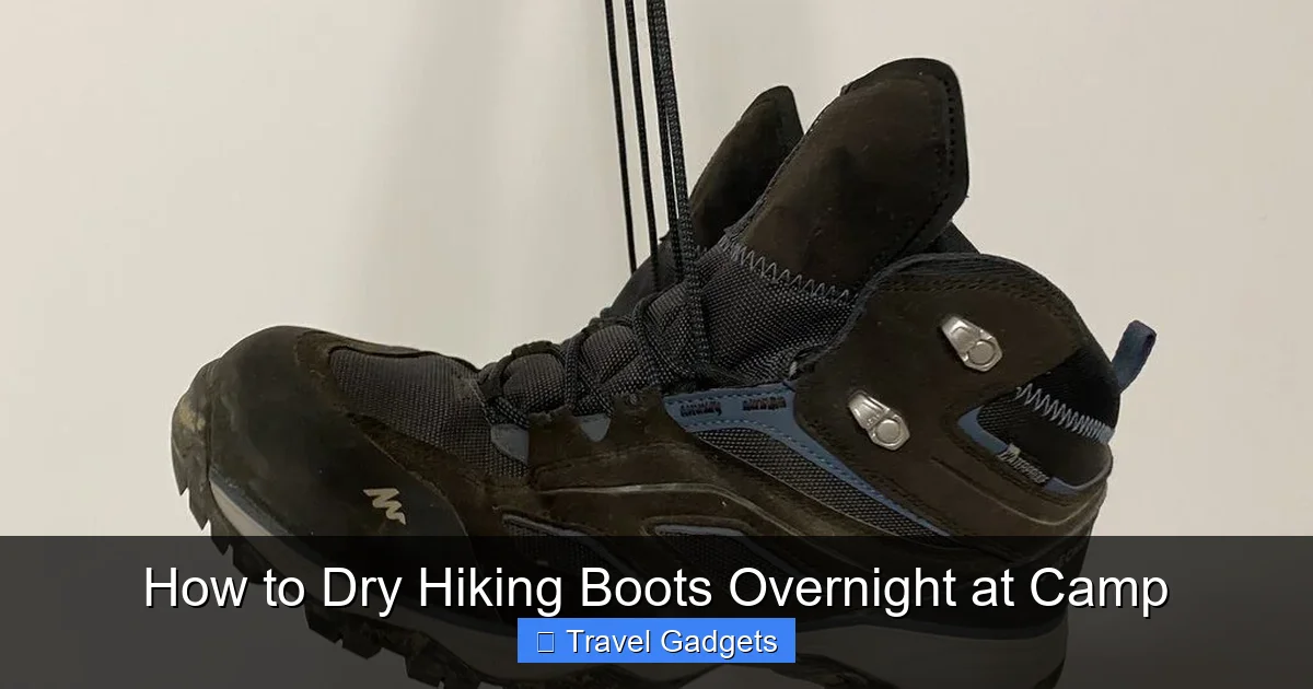 How to Dry Hiking Boots Overnight at Camp