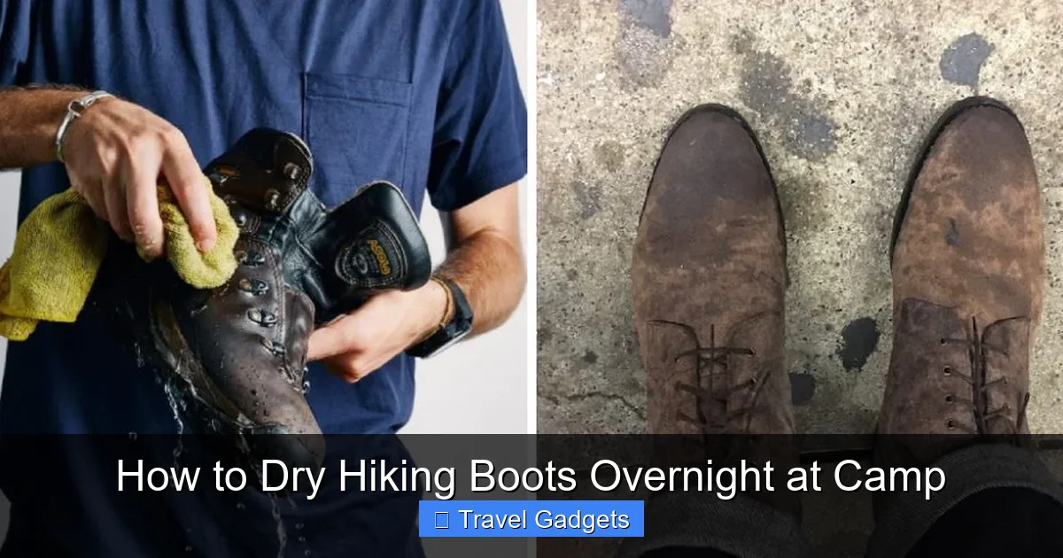 How to Dry Hiking Boots Overnight at Camp