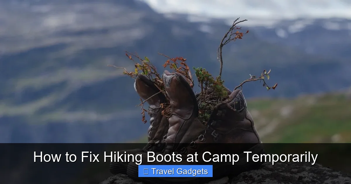 How to Fix Hiking Boots at Camp Temporarily