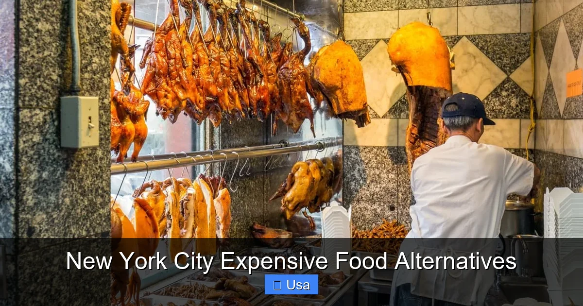 New York City Expensive Food Alternatives