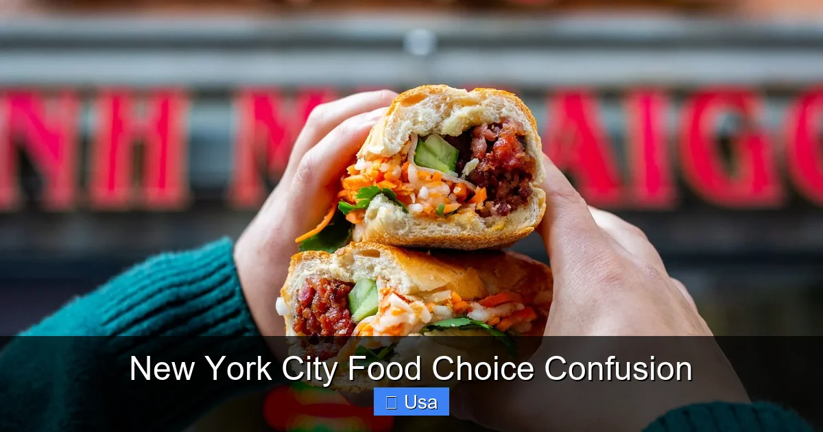 New York City Food Choice Confusion