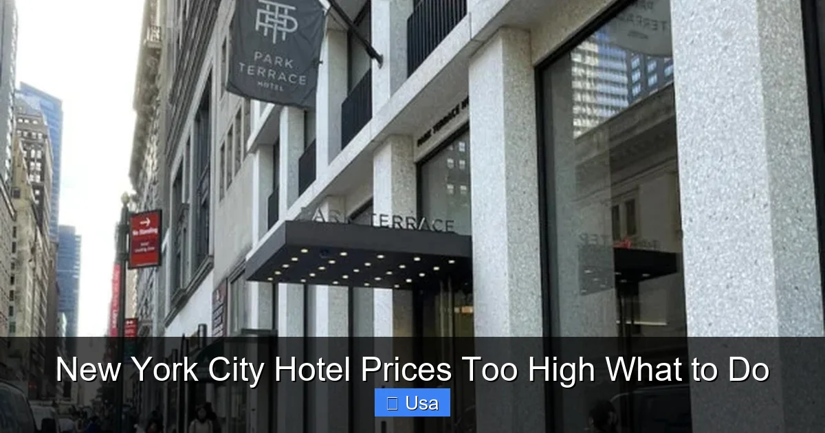 New York City Hotel Prices Too High What to Do